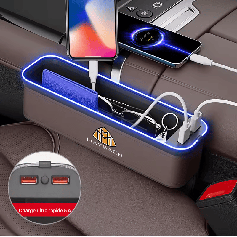 🏷️Boîte de Rangement LED Multifonction pour Siège – Compatible Maybach Classe S & GLS