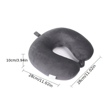 1pc Travel Pillow Neck Pillow Airplane Pillow Traveling Car Home Office Travel Neck Flight Pillow Snap Strap Soft Cover
