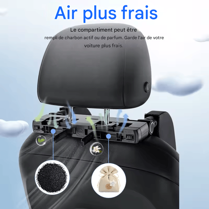 🏷️ Appuie-Tête Ergonomique pour Voiture – Cuir Artificiel & Mousse Mémoire – Confort Cervical 4 Saisons, Installation Facile