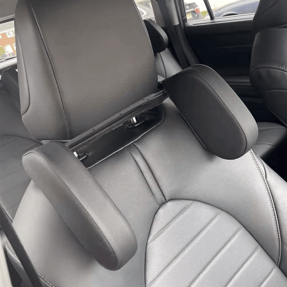 🏷️Coussin de Voyage Appui-Tête pour Voiture – Soutien Latéral Réglable, Amovible, en Fibre Synthétique avec Tige Télescopique ABS